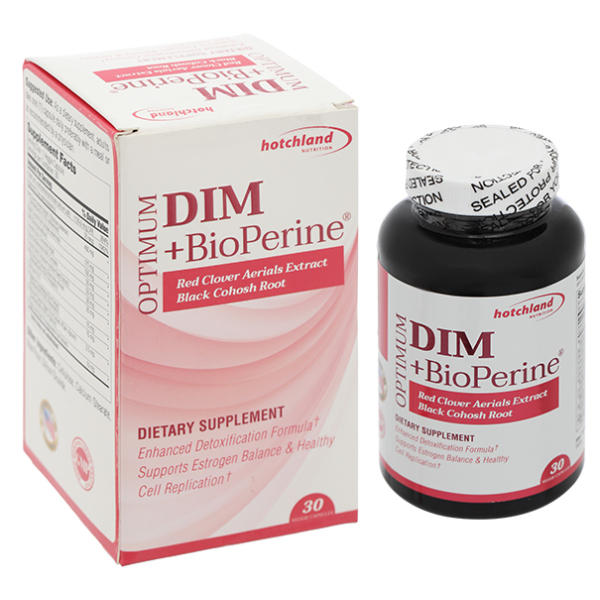 Hotchland Optimum Dim + BioPerine cân bằng nội tiết tố nữ hộp 30 viên