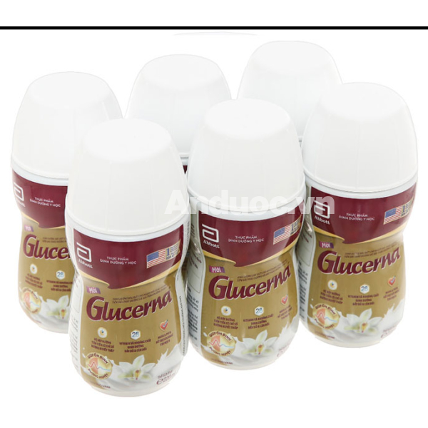 Sữa bột pha sẵn Glucerna cho người tiểu đường hương vani lốc 6 chai x 220ml