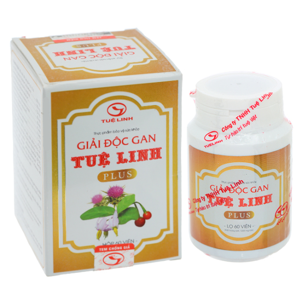 Giải độc gan Tuệ Linh Plus hỗ trợ tăng cường chức năng gan hộp 60 viên