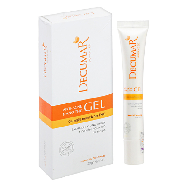 Gel Anti - Acne Nano THC Decumar ngừa mụn, mờ thâm tuýp 20g