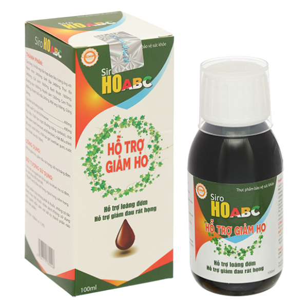 Siro ho ABC hỗ trợ giảm ho, loãng đờm chai 100ml