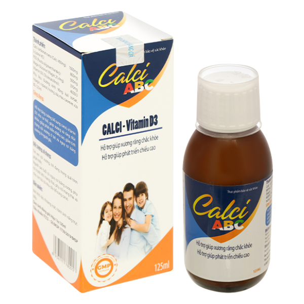 Siro Calci ABC giúp xương và răng chắc khỏe chai 125ml