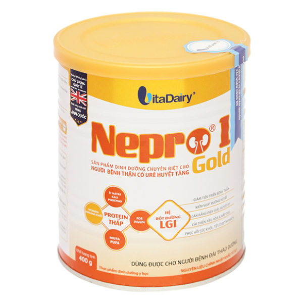 Sữa bột Nepro 1 Gold bổ sung dinh dưỡng cho người bệnh thận lon 400g