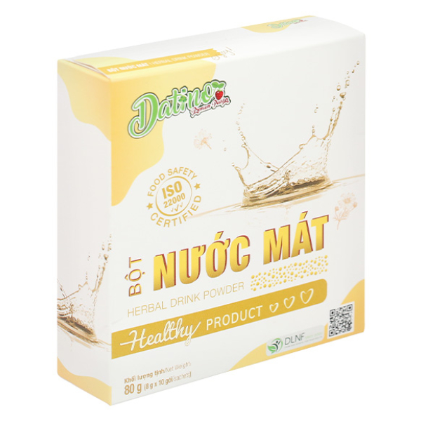 Bột nước mát Datino giúp thanh nhiệt, giải độc, mát gan hộp 10 gói x 8g
