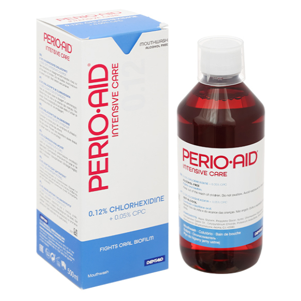 Nước súc miệng Perio-Aid Intensive Care giúp nướu răng chắc khỏe chai 500ml