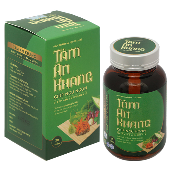 Tâm An Khang bồi bổ sức khỏe, an thần, giúp ngủ ngon hộp 30 viên