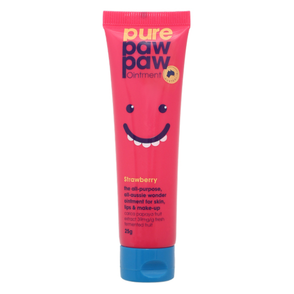 Kem Pure Paw Paw Ointment cấp ẩm, giảm nứt nẻ hương dâu tuýp 25g