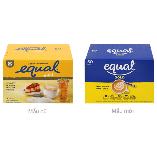 Đường ăn kiêng Equal Gold hộp 40g (50 gói x 0.8g)