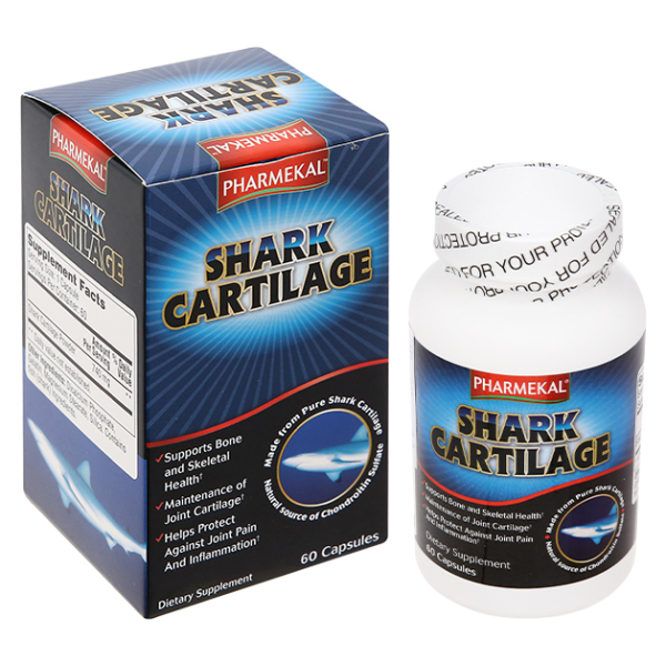 Pharmekal Shark Cartilage tái tạo mô sụn, giảm đau khớp hộp 60 viên