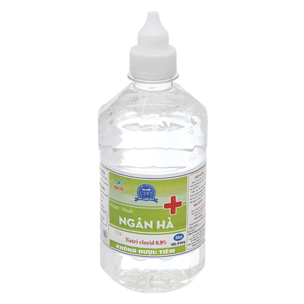 Nước muối Ngân Hà sát khuẩn, súc miệng chai 500ml