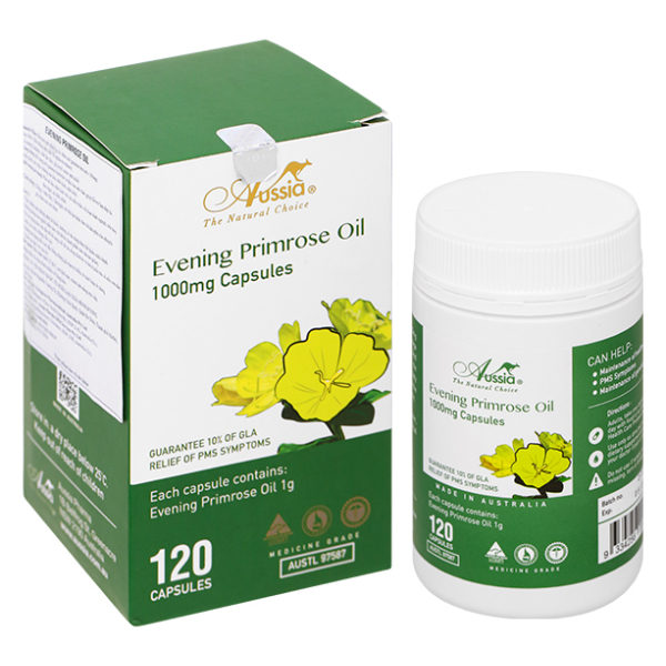 Aussia Evening Primrose Oil hỗ trợ làm đẹp da hộp 120 viên