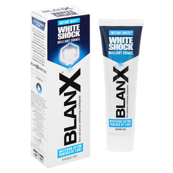 Kem đánh răng BlanX White Shock giúp răng trắng sáng tuýp 75ml
