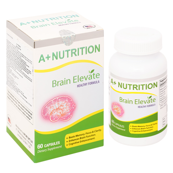  A+ Nutrition Brain Elevate cải thiện tình trạng suy giảm trí nhớ hộp 60 viên