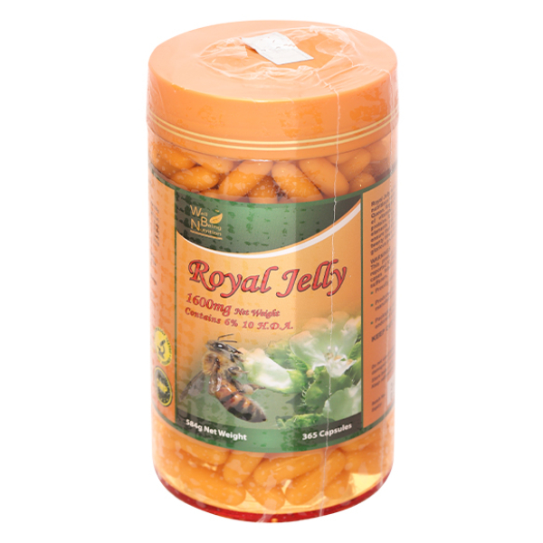 Sữa ong chúa Royal Jelly 1600 hỗ trợ làm chậm quá trình lão hóa hộp 365 viên