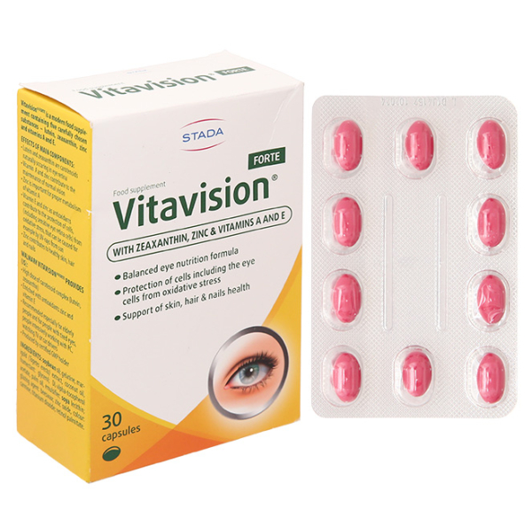 Stada Vitavision Forte bổ sung dưỡng chất cho mắt hộp 30 viên
