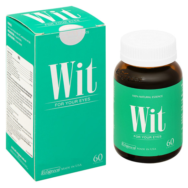 Ecogreen Wit tăng cường thị lực, giảm mờ, nhòe mắt hộp 60 viên