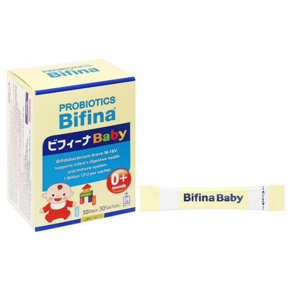 Men vi sinh Probiotics Bifina Baby bổ sung lợi khuẩn cho trẻ hộp 30 gói x 1g