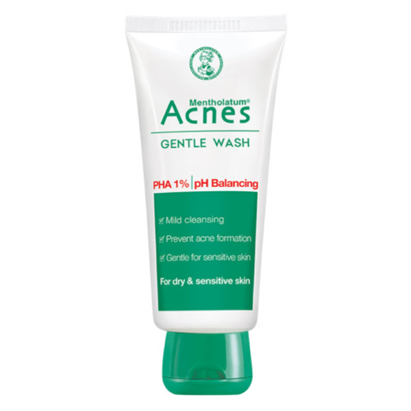 Gel rửa mặt Acnes Gentle Wash ngừa mụn cho da khô và da nhạy cảm tuýp 100g