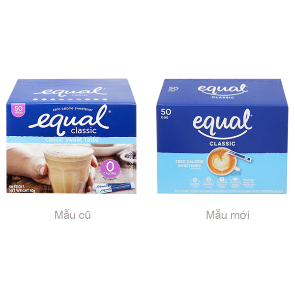Đường ăn kiêng Equal Classic hộp 50g (50 gói x 1g)