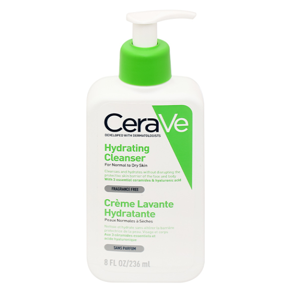 Sữa rửa mặt CeraVe Hydrating Cleanser sạch sâu cho da thường và da khô chai 236ml