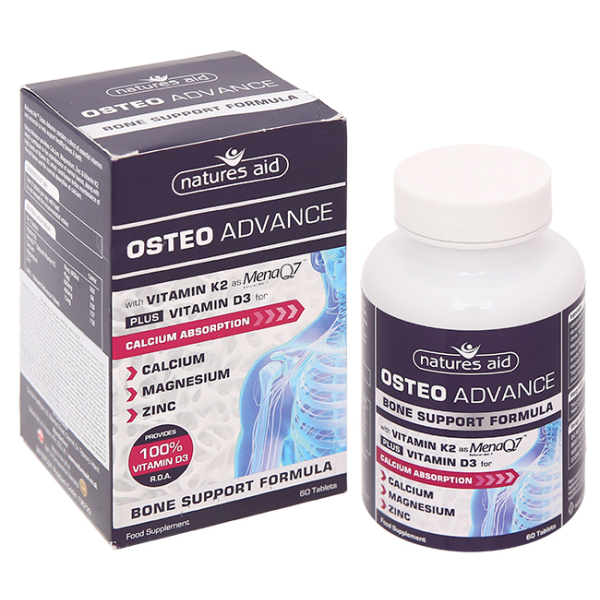 Osteo Advance bổ sung vitamin, giúp xương, răng chắc khỏe hộp 60 viên