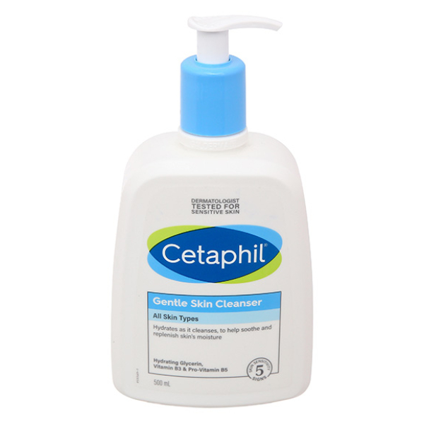 Sữa rửa mặt Cetaphil Gentle Skin Cleanser dịu nhẹ, làm sạch da chai 500ml