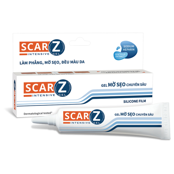 Gel ScarZ Intensive giúp giảm sẹo, mềm sẹo, đều màu da tuýp 9g