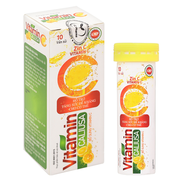 Viên sủi Vitamin C Cali USA giúp tăng đề kháng, giảm mệt mỏi tuýp 10 viên