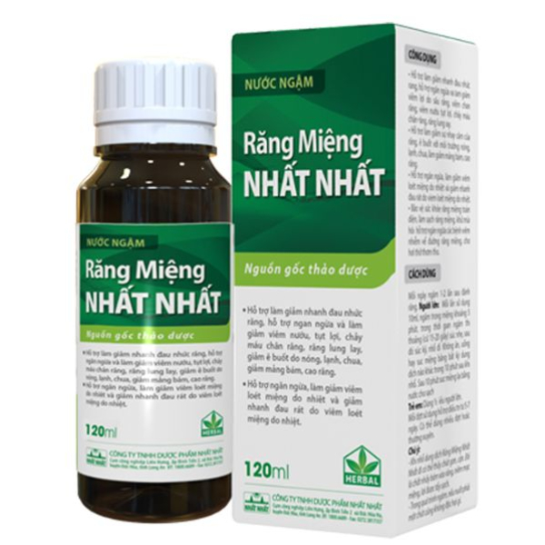 Nước ngậm răng miệng Nhất Nhất hỗ trợ ngừa sâu răng chai 120ml