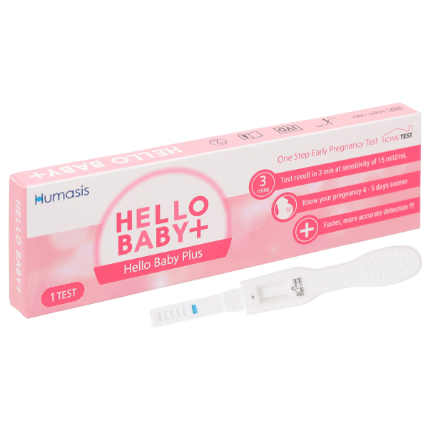 Que thử thai Hello Baby Plus Humasis hộp 1 test