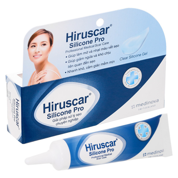 Gel Hiruscar Silicone Pro làm giảm, mờ sẹo tuýp 10g