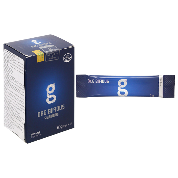 Men vi sinh DrG Bifidus giúp giảm triệu chứng rối loạn tiêu hóa hộp 30 gói x 2g