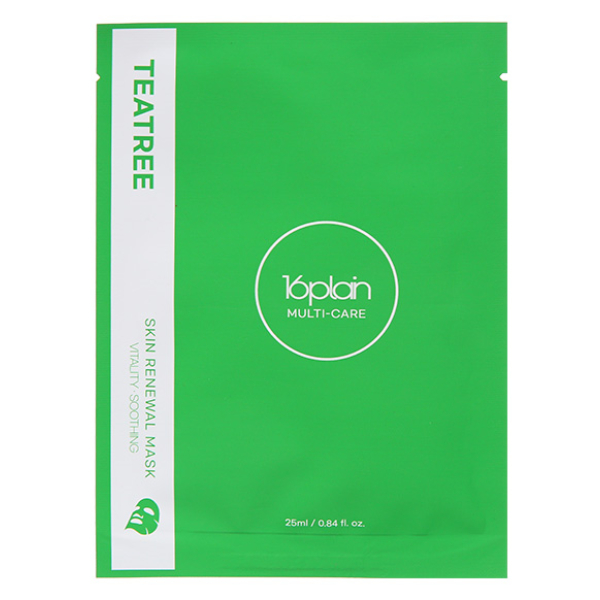 Mặt nạ 16plain Multi-Care Teatree Skin Renewal Mask miếng 25ml