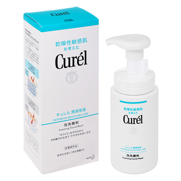 Sữa rửa mặt Curél cấp ẩm chuyên sâu cho da khô & nhạy cảm chai 150ml