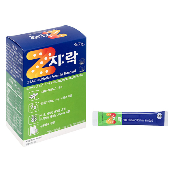 Men vi sinh Z:LAC Probiotics Formula Standard hỗ trợ tiêu hóa hộp 30 gói x 1.5g