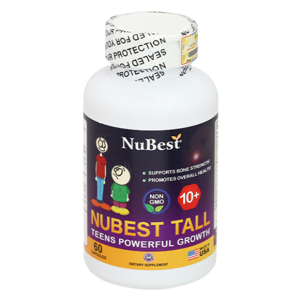 NuBest Tall 10+ hỗ trợ phát triển xương, giúp xương chắc khỏe hộp 60 viên