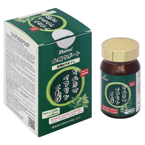 Mamori Gymnema Inulin hỗ trợ giảm đường huyết hộp 120 viên