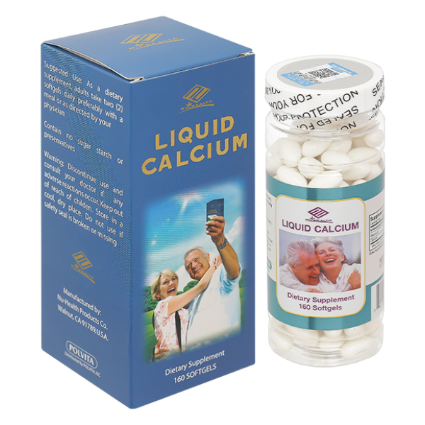 Liquid Calcium giúp xương, răng chắc khỏe, giảm nguy cơ loãng xương hộp 160 viên