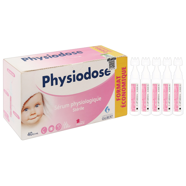 Nhỏ mắt, mũi, tai Physiodose cho bé (40 ống x 5ml)