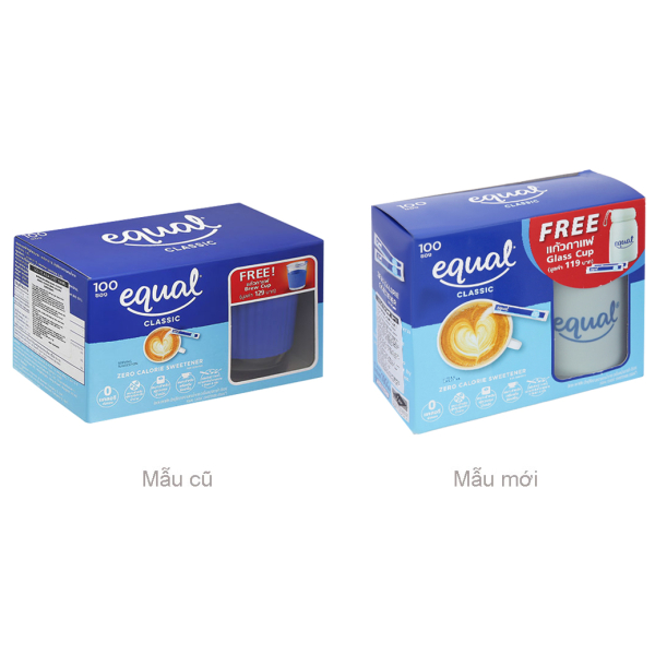 Đường ăn kiêng Equal Classic hộp 100g (100 gói x1g)