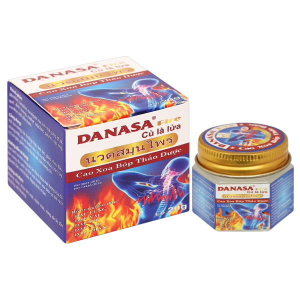 Cao xoa thảo dược Danasa Fire Cù Là Lửa hỗ trợ làm ấm, giảm đau nhức lọ 20g