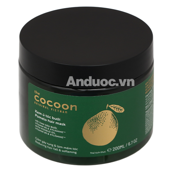 Kem ủ tóc bưởi Cocoon giảm gãy rụng và làm mềm tóc hũ 200ml