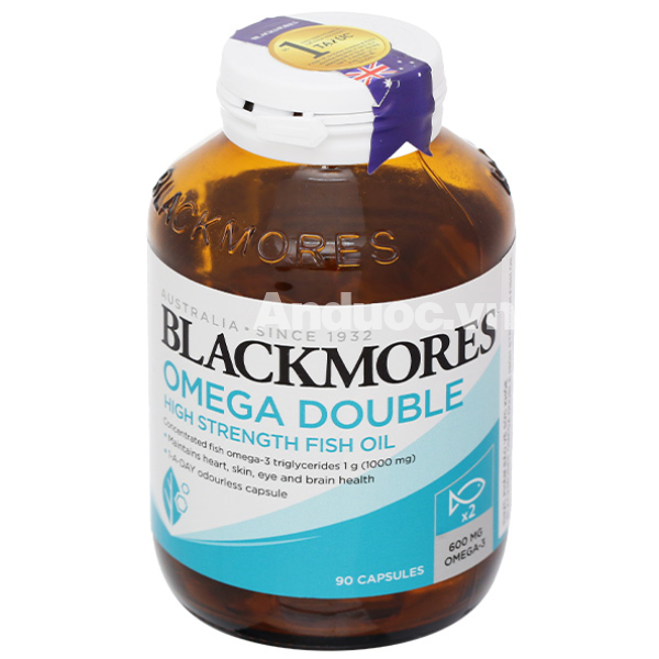 Dầu cá Blackmores Omega Double High Strength Fish Oil bổ sung omega 3 chai 90 viên