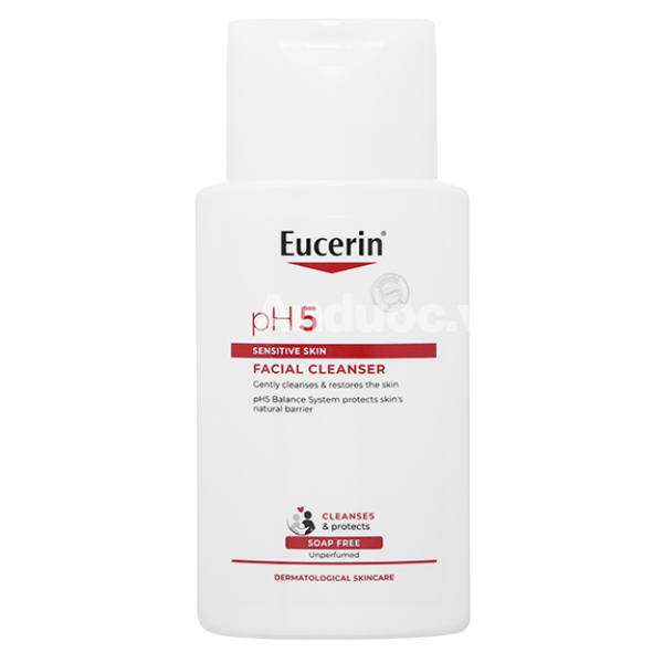 Sữa rửa mặt Eucerin pH5 Facial Cleanser làm sạch sâu cho da nhạy cảm chai 100ml