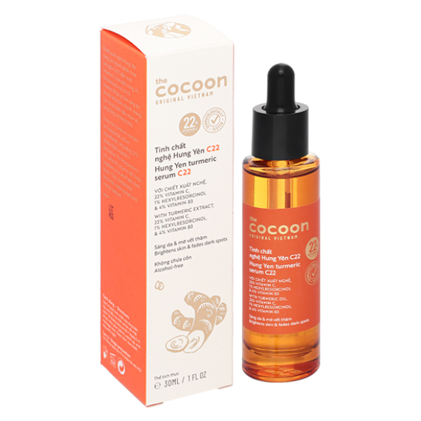 Serum nghệ Hưng Yên Cocoon C22 giúp sáng da và mờ thâm lọ 30ml