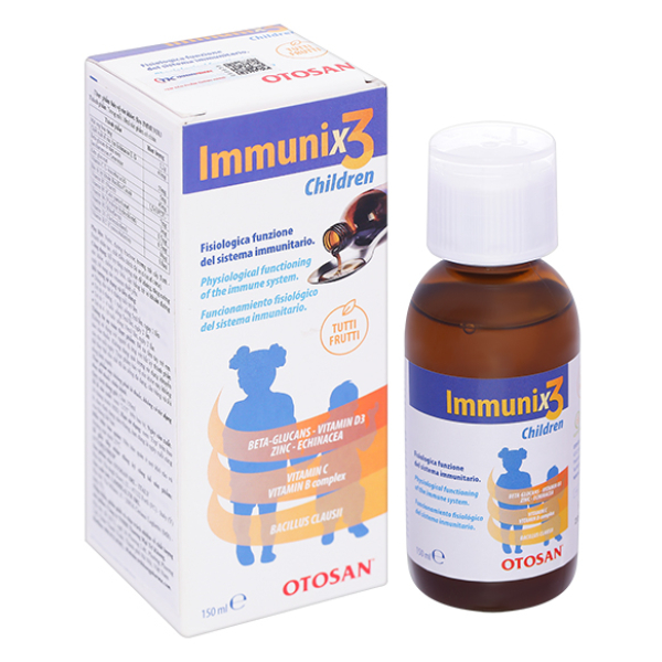 Siro Immunix3 Children hỗ trợ tăng cường đề kháng chai 150ml