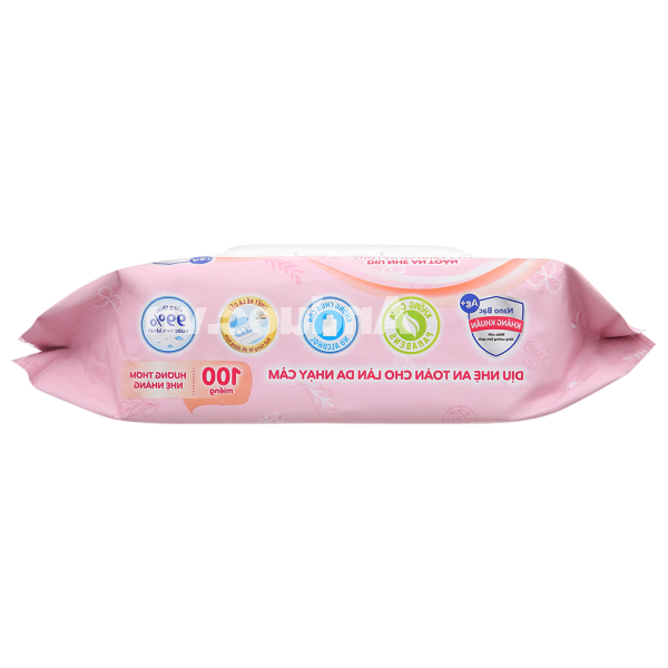 Khăn ướt em bé Bobby hương thơm nhẹ nhàng gói 100 miếng