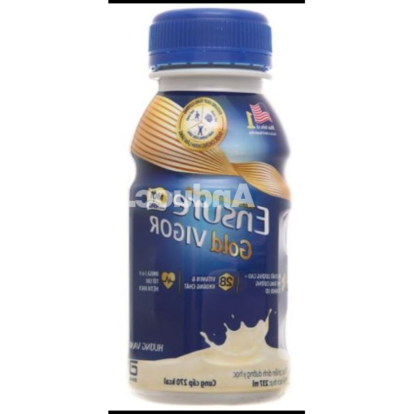 Sữa bột pha sẵn Ensure Gold Vigor bổ sung dinh dưỡng đầy đủ hương vani chai 237ml