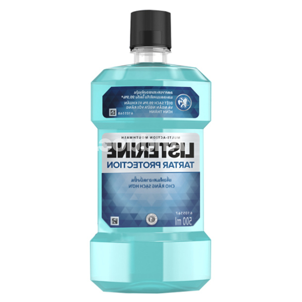 Nước súc miệng Listerine Tartar Protection ngừa mảng bám chai 500ml