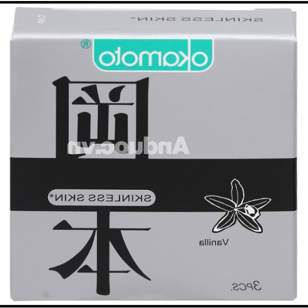 Bao cao su Okamoto Skinless Skin Vanilla 53mm hộp 3 cái